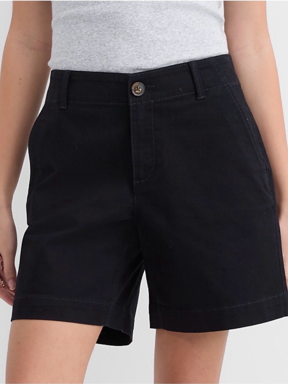 Loft Curvy Fit Monroe Chino - 6-inch, Black